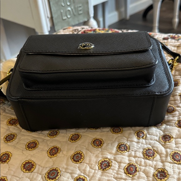 Joy Saffiano BlackLeather Crossbody Bag Set NEW - Picture 7 of 7